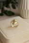 Heliophilia Silver Anillo de Piedra de Circonita en Dorado